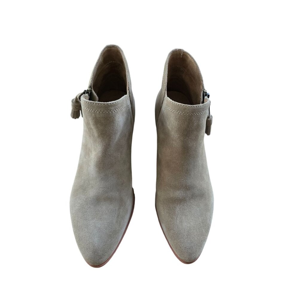 Hush Puppies Sierra Womens Suede Ankle Boots With Side Zipper & Tassel